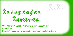 krisztofer kamaras business card